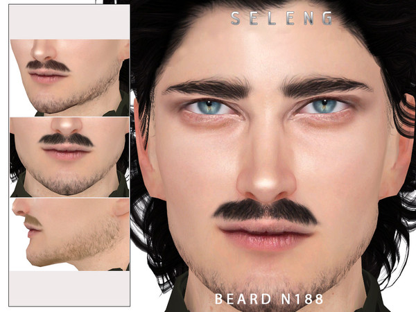 Sims 4 — Beard N188 by Seleng — HQ compatible beard with 21 colours, available for Teen to Elder.