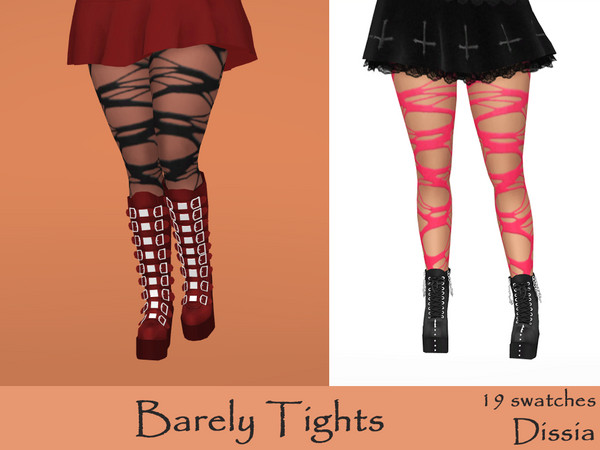 Sims 4 — Barely Tights by Dissia — A very ripped tights