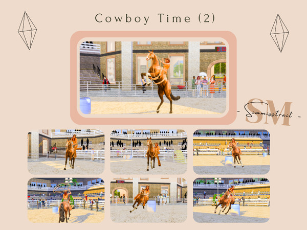 Sims 4 — Cowboy Time (1) by simmisstrait — Included: - 7 Poses Disclaimer: