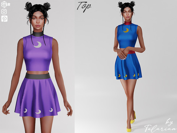 Sims 4 — Serena Top by talarian — Part of a set (see "recommended" fold)