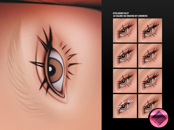Sims 4 — 2D Eyelashes N137 by cosimetic — - Female
