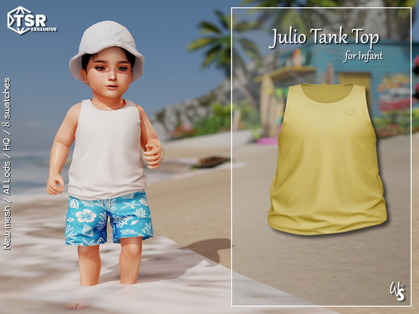 Sims 4 — Julio TankTop for Infant by WisteriaSims — - FOR INFANT - NEW MESH - BOYS - Clothing Top Category