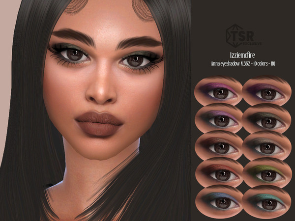 Sims 4 — IMF Anna Eyeshadow N.362 by IzzieMcFire — Anna Eyeshadow N.362 contains 10 colors in hq texture.