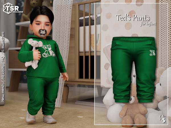 Sims 4 — Ted's Pants for Infant by WisteriaSims — - FOR INFANT - NEW MESH - BOYS - Clothing Bottom Category