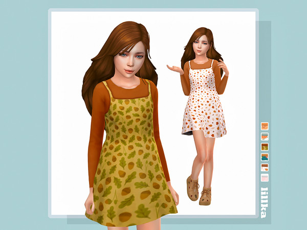 Sims 4 — Marla Dress by lillka — 6 swatches