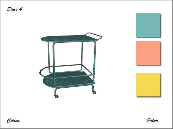 Sims 4 — Citrus EndTable by Pilar — Citrus EndTable