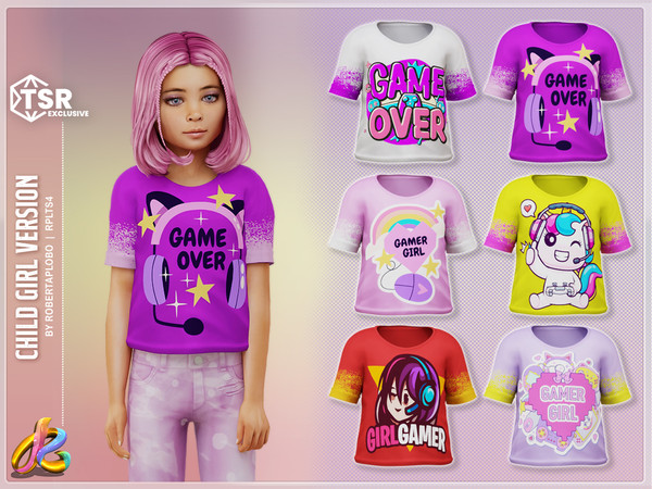 Sims 4 — Girl Top 293 -Child by RobertaPLobo — Girl Top 293 - Child version - TS4