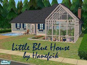 Sims 2 — Little Blue House by Hanefcik — Fully furnished and decorated,with 1 bedroom,1 bathroom,open kitchen and spacey