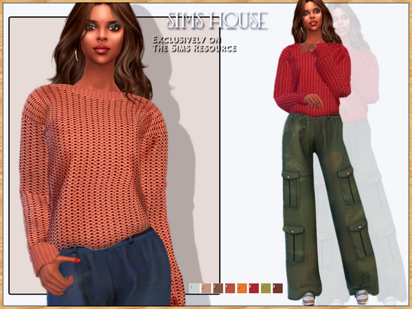Sims 4 — WOMEN'S KNITTED SWEATER by Sims_House — WOMEN'S KNITTED SWEATER
