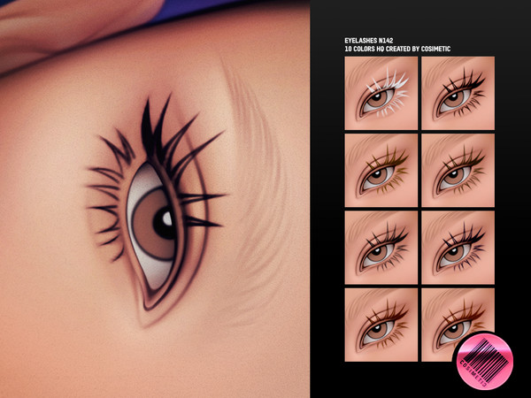 Sims 4 — 2D Eyelashes N142 by cosimetic — - Female