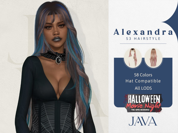 Sims 4 — Alexandra S3 (Hairstyle) by Mystic Studios — Female