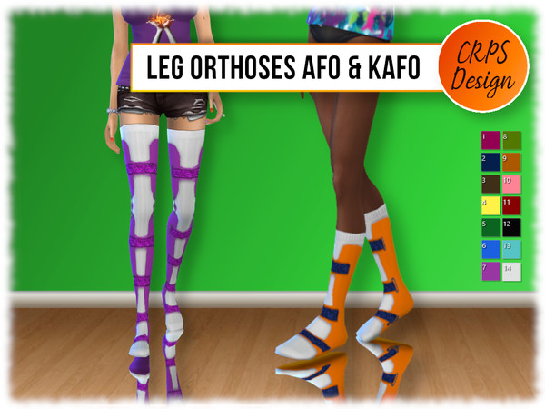Sims 4 — Leg Orthoses Set by Stephanie_Mey1991 — KAFOs (Knee-Ankle-Foot Orthoses) and AFOs (Ankle-Foot Orthoses) for men