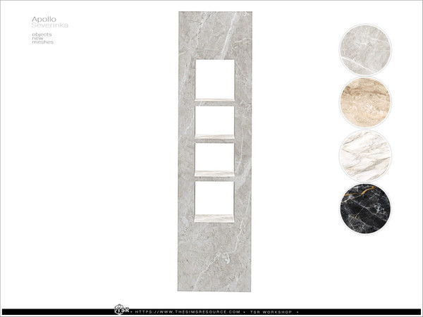 Sims 4 — Apollo - bathroom shelf MW by Severinka_ — A set of furniture and decor for a bathroom in a modern style. For