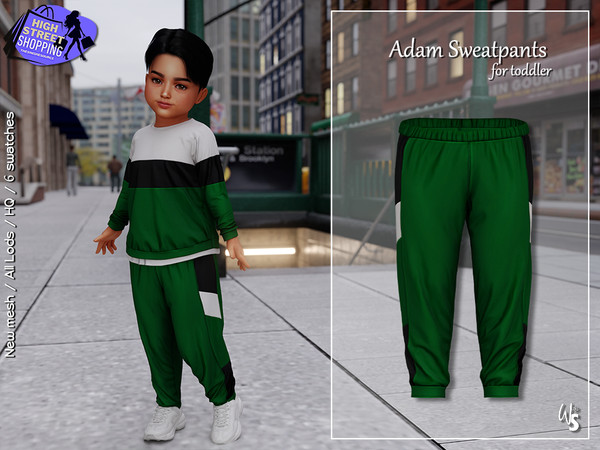 Sims 4 — Adam Sweatpants for toddler by WisteriaSims — - FOR TODDLER - NEW MESH - BOYS - Clothing Bottom Category