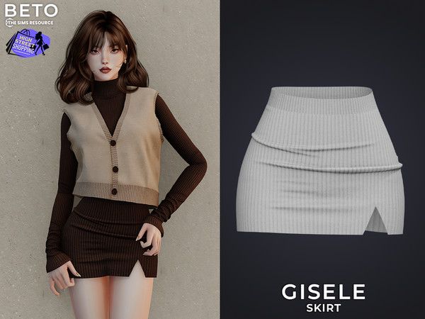 Sims 4 — Gisele (Skirt) by Beto_ae0 — Female winter outfit, enjoy it - 07 colors