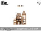Christmas Living Room - Wooden Houses Deco - Click to view and download separately!