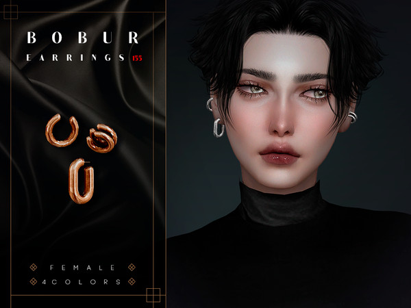 Sims 4 — Cuff Earrings by Bobur2 — Cuff Earrings for female 4 colors I hope you like it