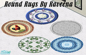 Sims 1 — Round Rugs Set by Raveena — Includes: Rugs (5)