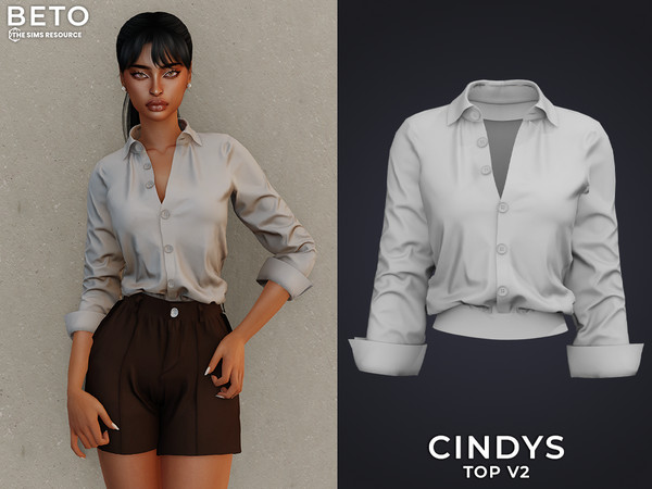 Sims 4 — Cindy (Top V2) by Beto_ae0 — Elegant and luxurious outfit for women, enjoy it - 06 colors