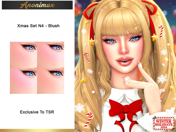 Sims 4 — Xmas Set N4 - Blush by Anonimux_Simmer — - 4 Swatches