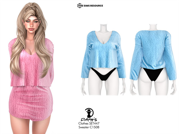 Sims 4 — Clothes SET447 - Sweater C1508 by Daph's — 7 Swatches