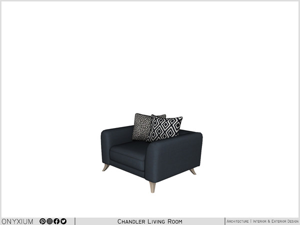 Sims 3 — Chandler Sofa Single by Onyxium — Onyxium@TSR Design Workshop Living Room Collection - Belong To The 2024 Year