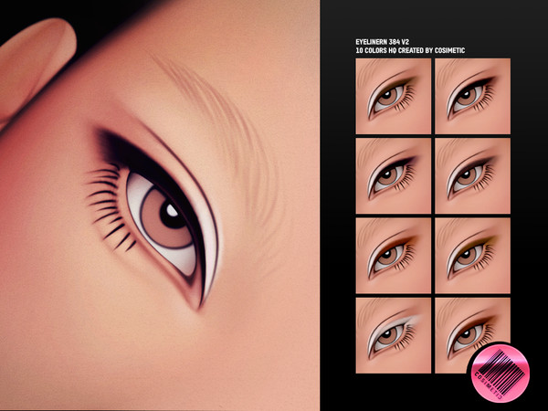 Sims 4 — Eyeliner N384 V2 by cosimetic — - Female