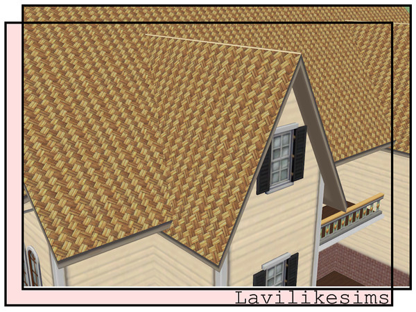Sims 4 — Grass Roof LLS by lavilikesims — A grass roof in 5 colours