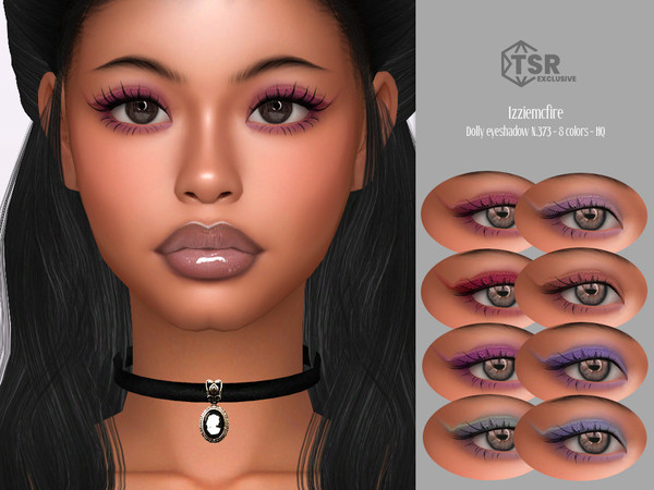 Sims 4 — IMF Dolly Eyeshadow N.373 by IzzieMcFire — Dolly Eyeshadow N.373 contains 8 colors in hq texture.