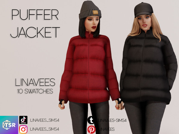 Sims 4 — MARLEY - PUFFER JACKET by linavees — New Mesh