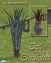 Sims 2 — Tall Gladiolus - RC 6 Pale Blue by Simaddict99 — mesh from this set required, see get mesh link below.