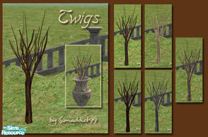 Sims 2 — Twig Tree by Simaddict99 — Small, twig tree. Use in gardens or as decorative decor in planters, urns and vases.