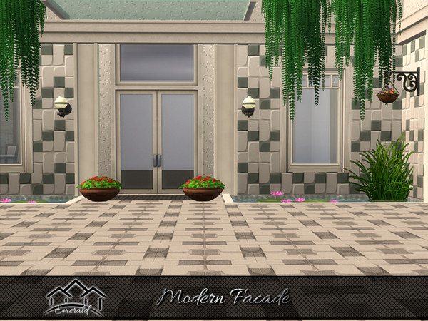 Sims 4 — Modern Facade3 by Emerald — Modern facade is a newer style inspiration to enhance your home.