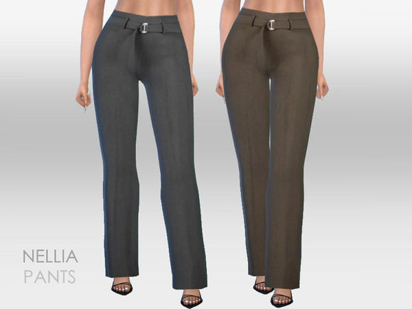 Sims 4 — Nellia Pants by Puresim — Female pants in 2 swatches