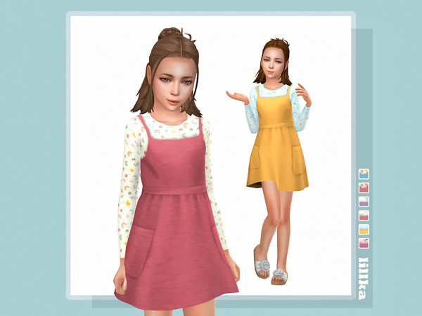 Sims 4 — Miya Dress by lillka — 6 swatches