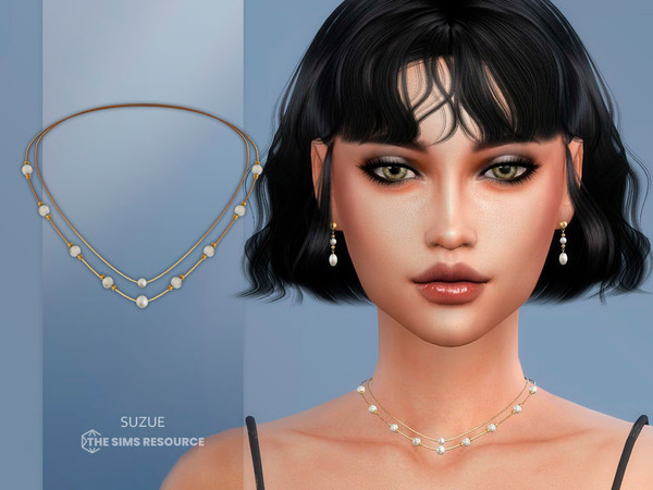 Sims 4 — Mary V2 Necklace by Suzue — New Mesh (Suzue)