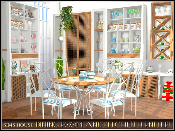 Sims 4 — DINING ROOM AND KITCHEN FURNITURE by Sims_House — DINING ROOM AND KITCHEN FURNITURE