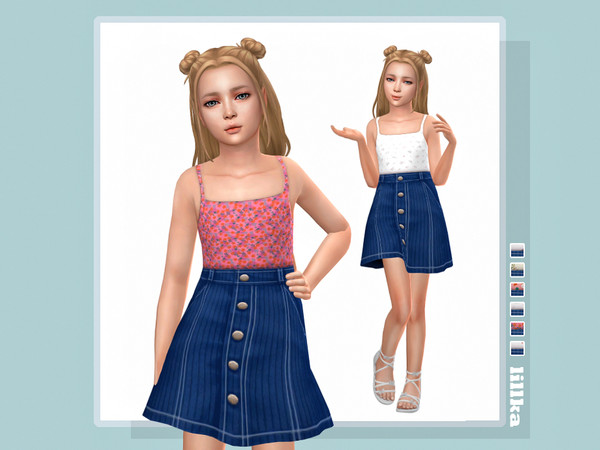 Sims 4 — Mireen Dress by lillka — 6 swatches