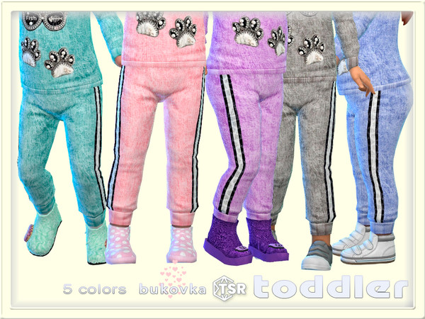 Sims 4 — Pants Kitten by bukovka — Pants for toddlers of both sexes: boys and girls in 5 coloring options. All cards have