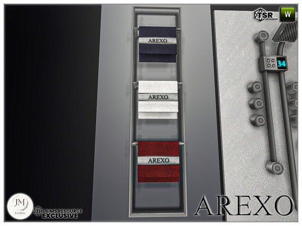 Sims 4 — Arexo wall towels deco1 by jomsims — Here is the Arexo bathroom,