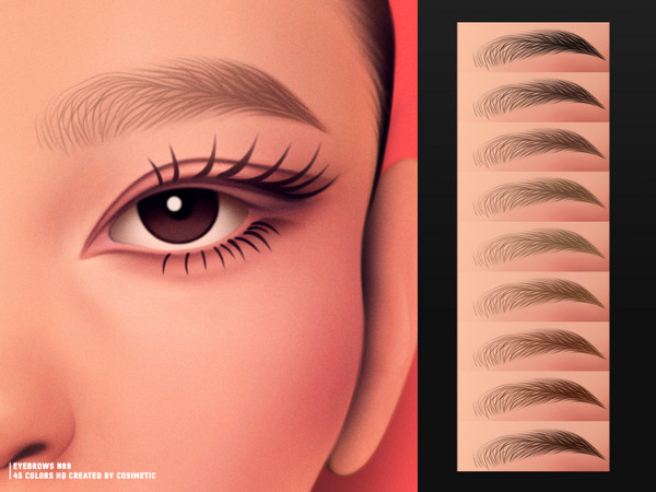 Sims 4 — Eyebrows N89 by cosimetic — - Female