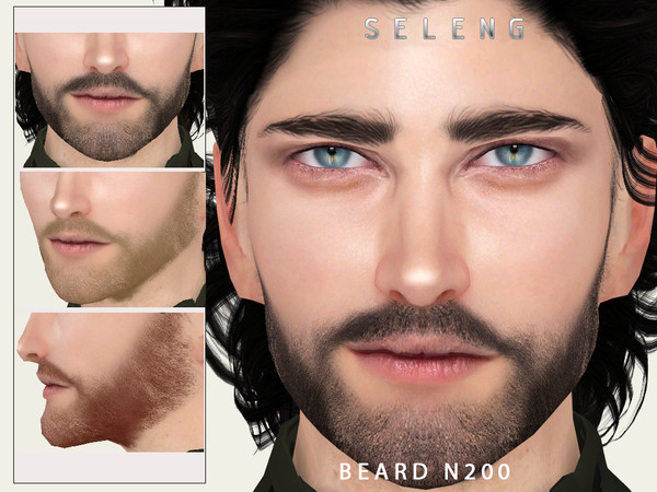 Sims 4 — Beard N200 by Seleng — HQ compatible beard with 21 colours, available for Teen to Elder.