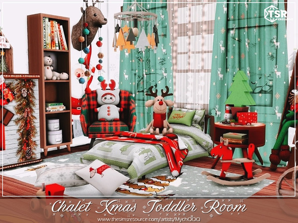 Sims 4 — Chalet Xmas Toddler Room by MychQQQ — Value: $ 8,884