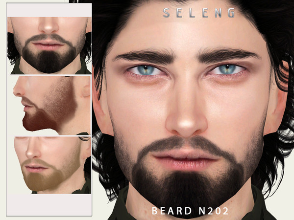 Sims 4 — Beard N202 by Seleng — HQ compatible beard with 21 colours, available for Teen to Elder.