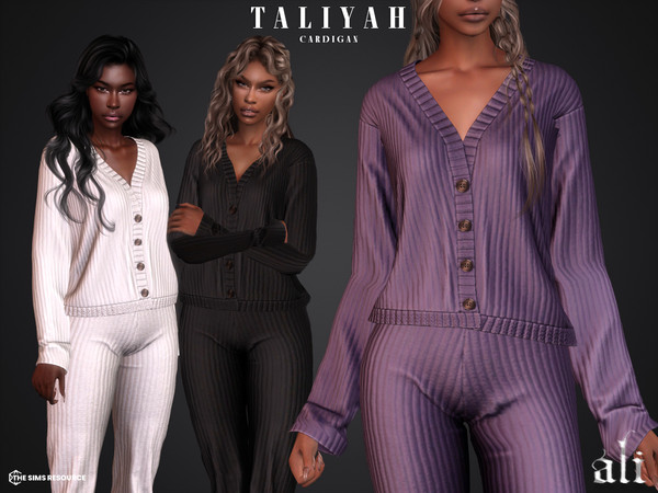 Sims 4 — TALIYAH cardigan by ali1 — Button up cardigan