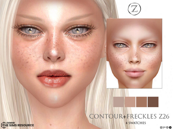 Sims 4 — CONTOUR+FRECKLES Z26 by ZENX — All Age