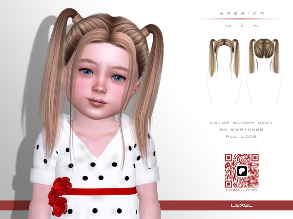 Sims 4 — Yassica - toddler hairstyle by LEXEL_s — 30 swatches