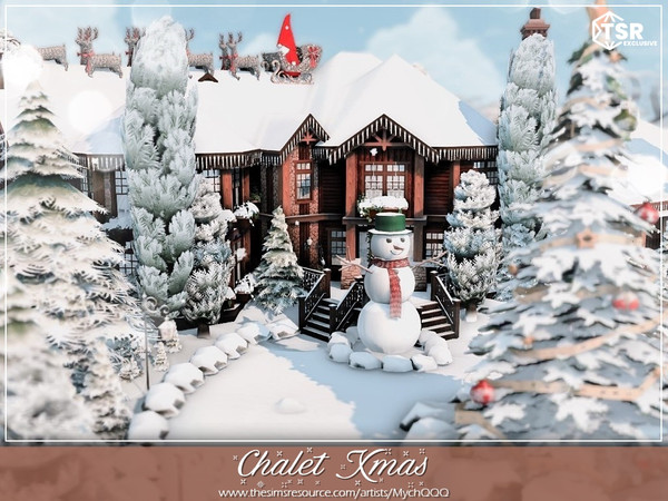 Sims 4 — Chalet Xmas by MychQQQ — Lot: 64x64