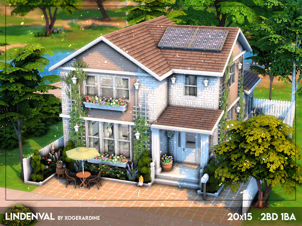 Sims 4 — Lindenvale (NO CC) by xogerardine — So, I had an idea for a family before I've built this cute 2 bedroom house.