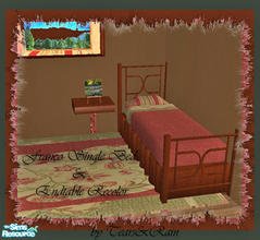 Sims 2 — TC108 Franco Single Bed Set by TearsRain — I have split this actual set in two so if you download the mesh from